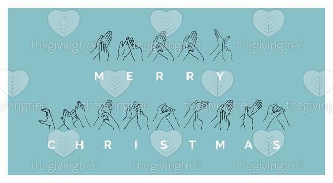 Signing Merry Christmas